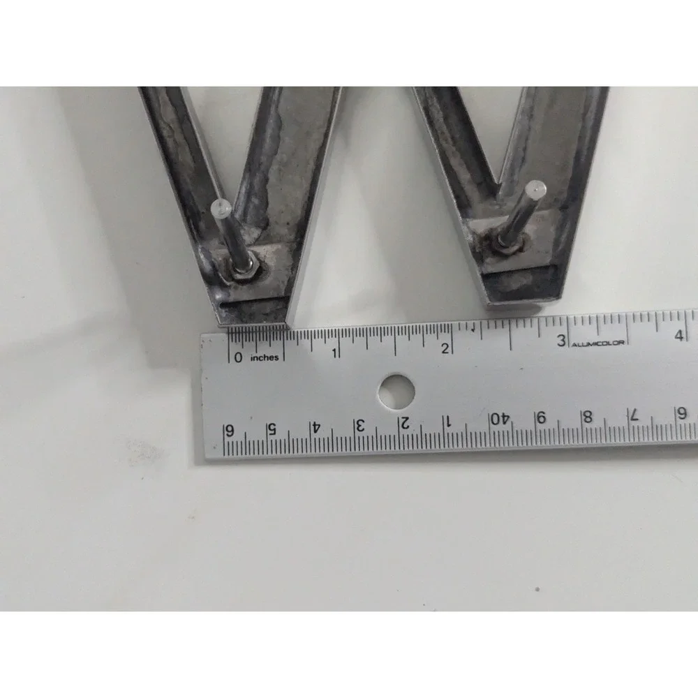 letter W silver Metal sign retail display room‎ Art craft Business initial 6
